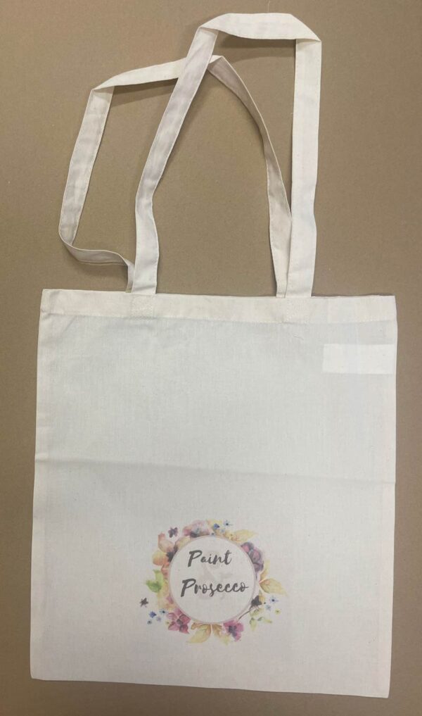 paint and prosecco tote bags